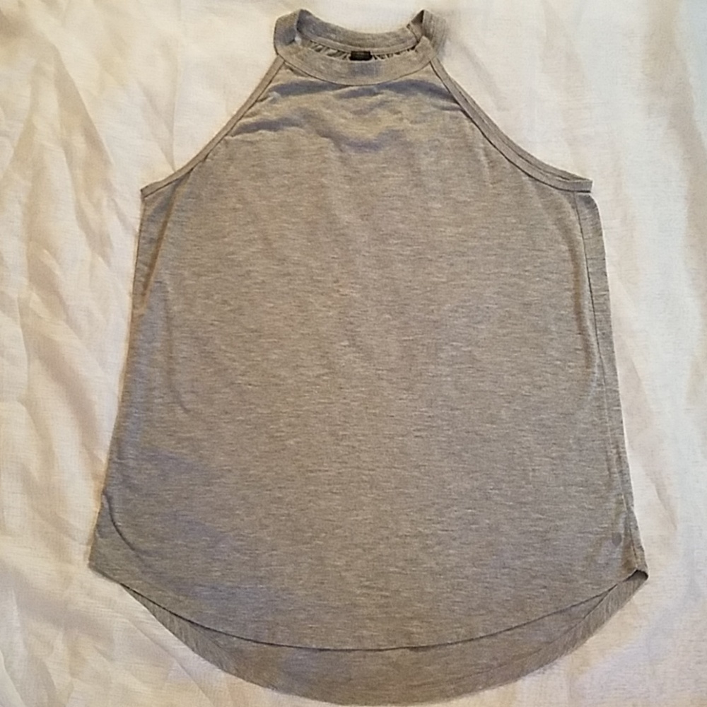 Gray Highneck Top